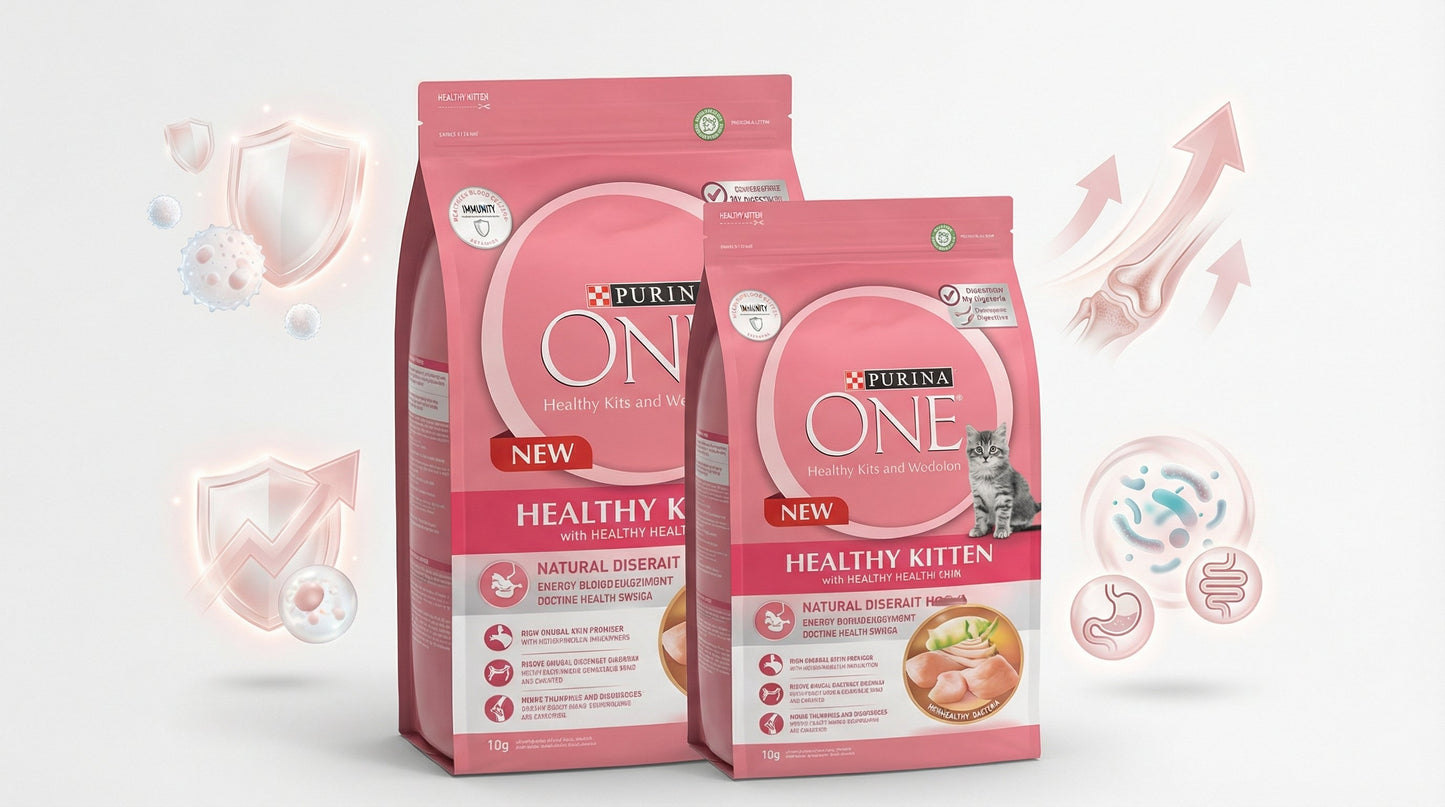 Purina ONE Healthy Kitten Food – Immune Support & Healthy Growth for Kittens (400g / 1.2kg) RizFraz World