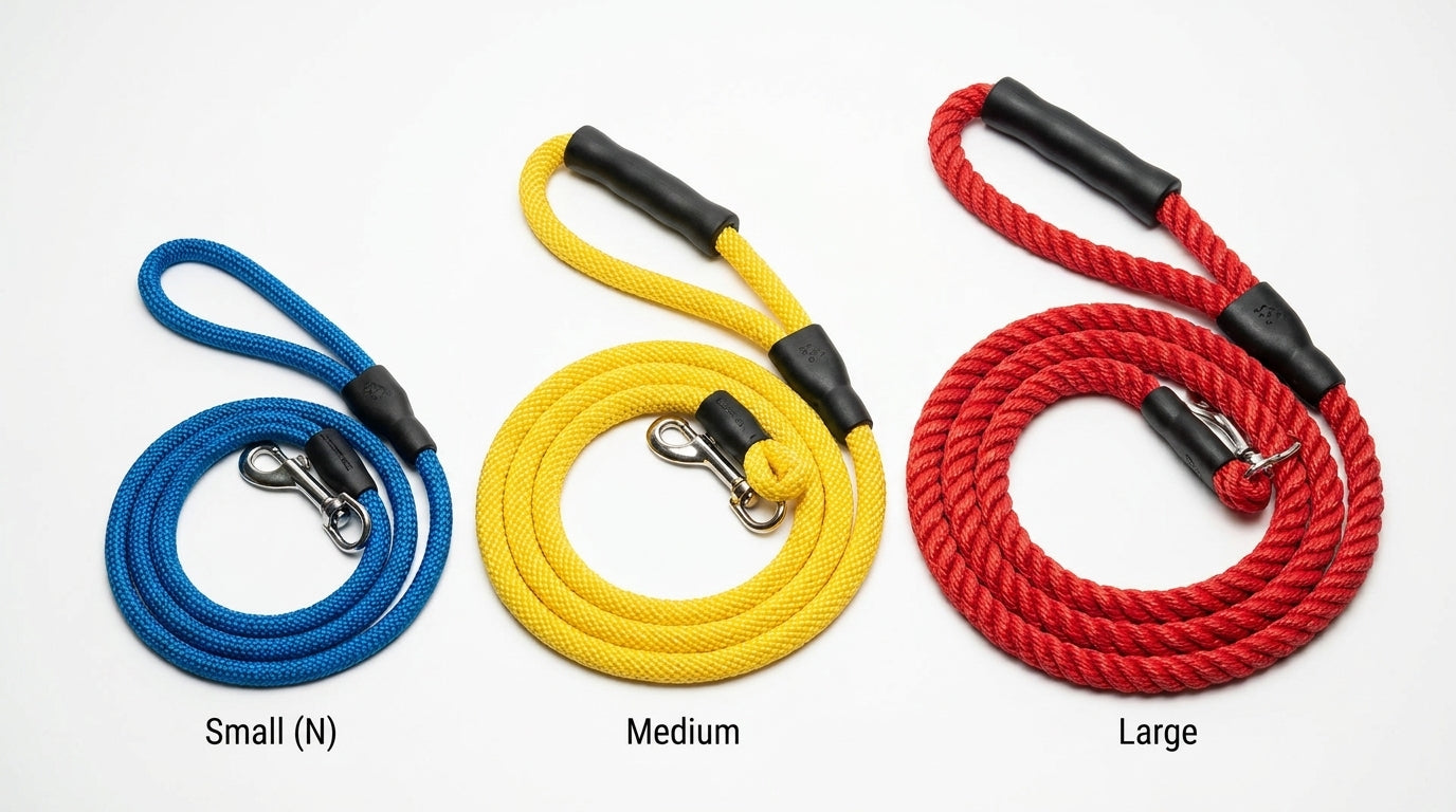Pet Rope Leash with Handle (Small , Medium, Large) – Strong & Comfortable Dog & Cat Walking Lead RizFrazWorld