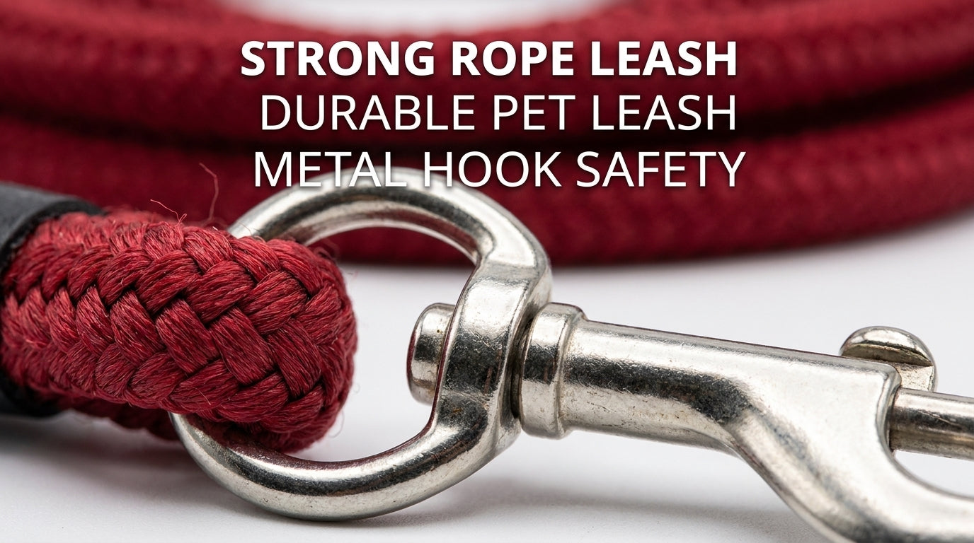 Pet Rope Leash for Cats & Dogs (2mm, 4mm, 10mm) – Strong, Durable & Comfortable Walking Lead RizFraz World