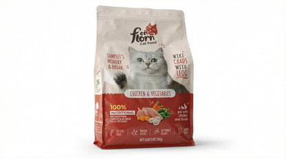 FLORI PET Cat Food All Life Stages – Complete Dry Food for Cats (500g, 1.5kg, 3kg, 10kg) RizFraz World