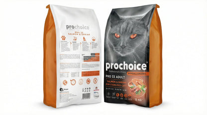 PRO CHOICE Sterilised Cat Food – Salmon & Shrimp | Balanced Dry Nutrition (2kg / 15kg) RizFrazWorld