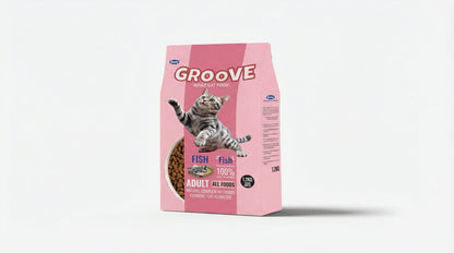 Groove Adult Cat Food 1.2KG – Beef or Fish Recipe for Healthy Digestion & Daily Energy RizFraz World