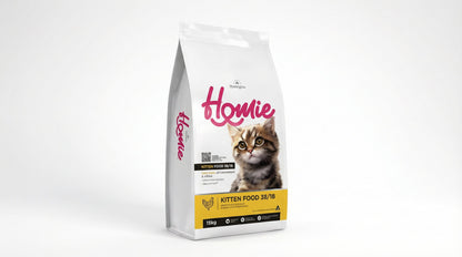 Homie Kitten Food 38/18 – High-Protein Nutrition for Healthy Growth & Development (1.5KG / 2.75KG / 12KG) RizFraz World
