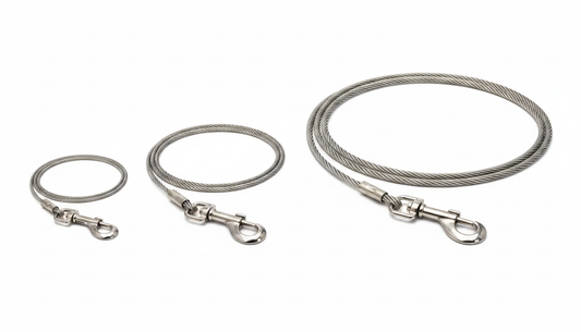 Wire Dog Leash (S, M, L) – Strong & Durable Chew-Resistant Pet Leash for Dogs RizFraz World