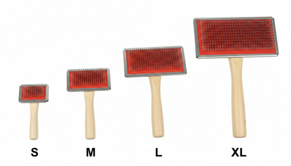 Wooden Slicker Brush for Cats & Dogs (S, M, L, XL) – Professional Grooming Brush for Shedding & Detangling RizFraz World